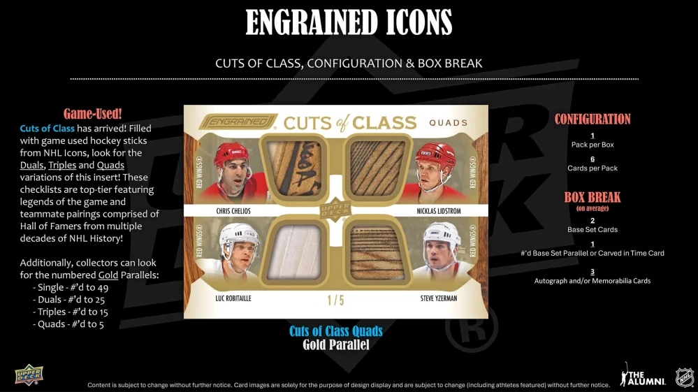 2024-25 UD Engrained Icons - Hobby box