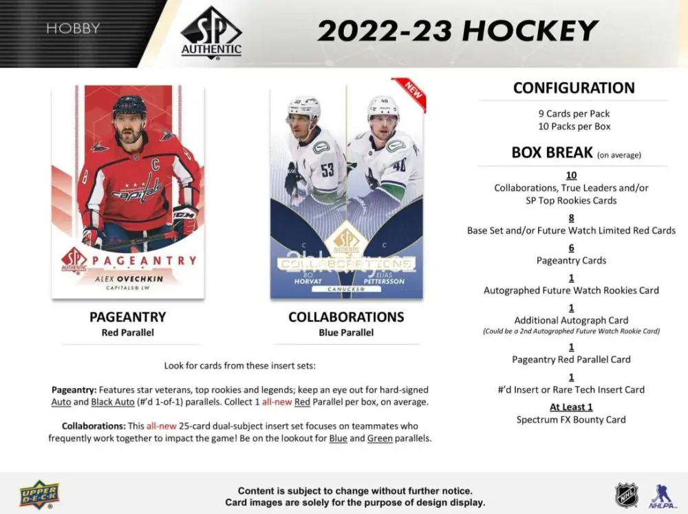 2022-23 UD SP Authentic - Hobby box