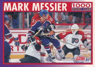 1991-92 Score - Mark Messier (American) - 1000 Point club