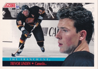 1991-92 Score - Trevor Linden (American) - The Franchise