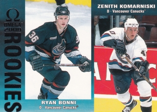 1999-00 Pacific Omega - Ryan Bonni, Zenith Komarniski - Rookies