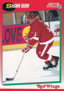1991-92 Score - Shawn Burr (English)