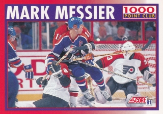 1991-92 Score - Mark Messier (English) - 1000 Point Club