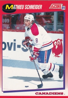 1991-92 Score - Mathieu Schneider (French)