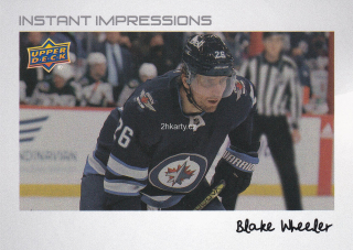 2022-23 UD Series 2 - Blake Wheeler - Instant Impressions