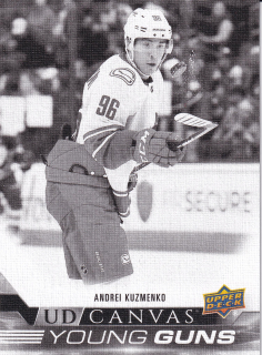 2022-23 UD Series 2 - Andrei Kuzmenko - Young Guns Canvas Black and White