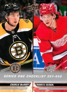 2022-23 UD Series 2 - Charlie McAvoy, Moritz Seider - Checklist #450