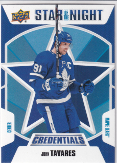 2019-20 UD Credentials - John Tavares - Star Of The Night