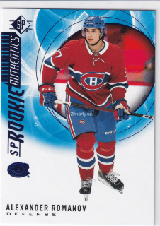 2020-21 UD SP Hockey - Alexander Romanov - SP Rookie Authentics