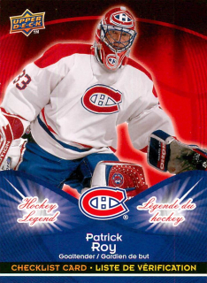 2009-10 UD McDonald's - Patrick Roy - Checklists #CL1