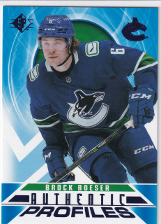 2020-21 UD SP Hockey - Brock Boeser - Authentic Profiles Blue