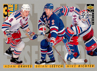 1996-97 UD Collectors Choice - Adam Graves, Brian Leetch, Mike Richter - 3 Star Selection #324