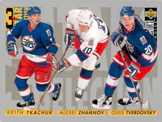 1996-97 UD Collectors Choice - Keith Tkachuk, Alexei Zhamnov, Oleg Tverdovsky - 3 Star Selection #327