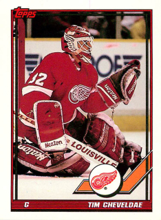 1991-92 Topps - Tim Cheveldae #35