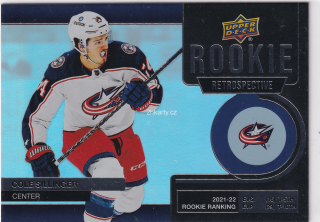 2022-23 UD Series 1 - Cole Sillinger - Rookie Retrospective