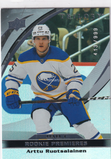 2021-22 UD Trilogy - Arttu Ruotsalainen - Rookie Premieres /999
