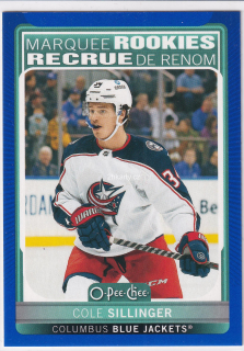 2021-22 UD O-Pee-Chee - Cole Sillinger - Marquee Rookies Blue Border