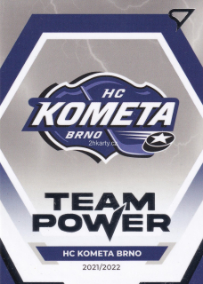 2021-22 SportZoo ELH - Logo HC Kometa Brno - Team Power