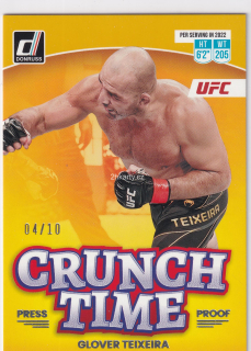 2023 Panini Donruss - Glover Teixeira - Crunch Time - Press Proof Gold /10