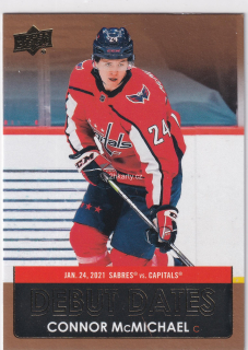 2021-22 UD Series 1 - Connor McMichael - Debut Dates Gold
