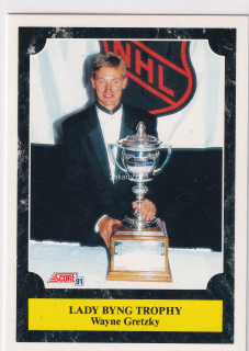 1991-92 Score - Wayne Gretzky - Lady Bing Trophy