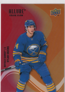 2022-23 UD Allure - Dylan Cozens - Color Flow Red-Orange