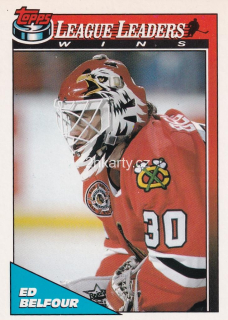 1991-92 Topps - Ed Belfour - League Leaders - Wins