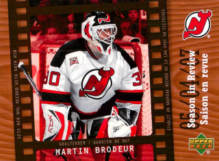 2007-08 UD McDonald's - Martin Brodeur - Season in Review #SR4