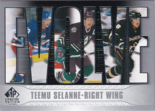 2020-21 UD SP Signature Edition Legends - Teemu Selanne - Evolve