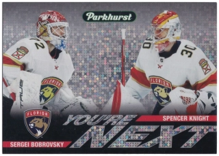 2022-23 UD Parkhurst - Sergei Bobrovsky, Spencer Knight - You're Next #YN-9
