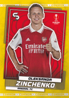 2022-23 Topps UEFA Club Competitions Superstars - Oleksandr Zinchenko - Common Yellow