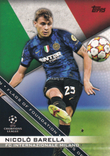 2021-22 Topps UCL Collection - Nicolo Barella - Flags Of Foundation