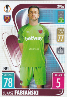2021-22 Topps Match Attax UCL - Lukasz Fabianski