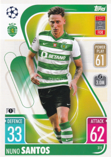 2021-22 Topps Match Attax UCL - Nuno Santos