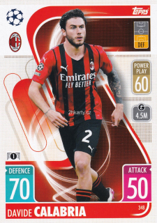 2021-22 Topps Match Attax UCL - Davide Calabria