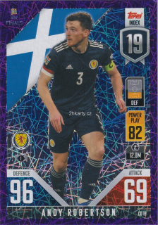 2022 Topps Match Attax 101 The Road To UEFA Nations League Finals - Andy Robertson - Purple Foil