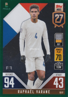 2022 Topps Match Attax 101 The Road To UEFA Nations League Finals - Raphael Varane - Green Foil