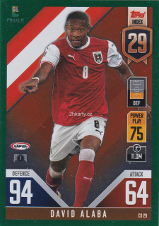2022 Topps Match Attax 101 The Road To UEFA Nations League Finals - David Alaba - Green Foil
