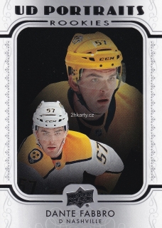 2019-20 UD Series 1 - Dante Fabbro - UD Portraits Rookies