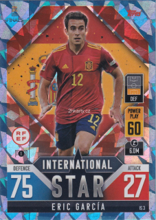 2022 Topps Match Attax 101 The Road To UEFA Nations League Finals - Eric Garcia - Blue Crystal