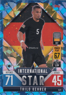 2022 Topps Match Attax 101 The Road To UEFA Nations League Finals - Thilo Kehrer - Blue Crystal