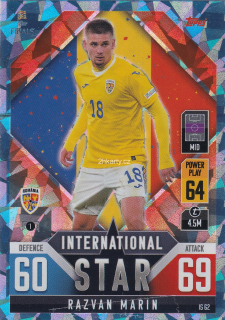 2022 Topps Match Attax 101 The Road To UEFA Nations League Finals - Razvan Marin - Blue Crystal