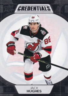 2022-23 UD Credentials - Jack Hughes #49