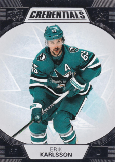 2022-23 UD Credentials - Erik Karlsson