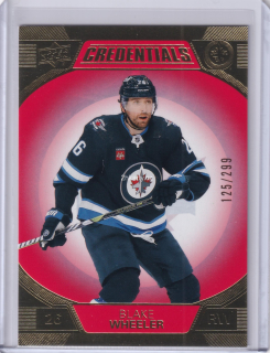 2022-23 UD Credentials - Blake Wheeler - Red /299
