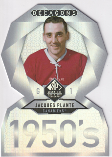 2020-21 UD SP Signature Edition Legends - Jacques Plante - Decagons
