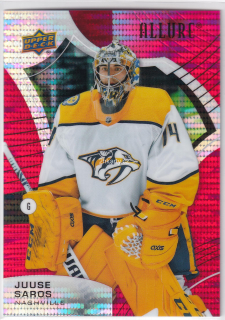2021-22 UD Allure - Juuse Saros - Red Rainbow