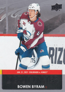 2021-22 UD Series 1 - Bowen Byram - Debut Dates