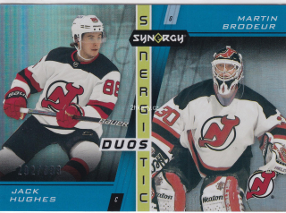 2021-22 UD Synergy - Jack Hughes; Martin Brodeur - Synergistic Duos /899