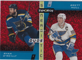 2021-22 UD Synergy - Ryan O'Reilly; Brett Hull - Synergistic Duos Red /399